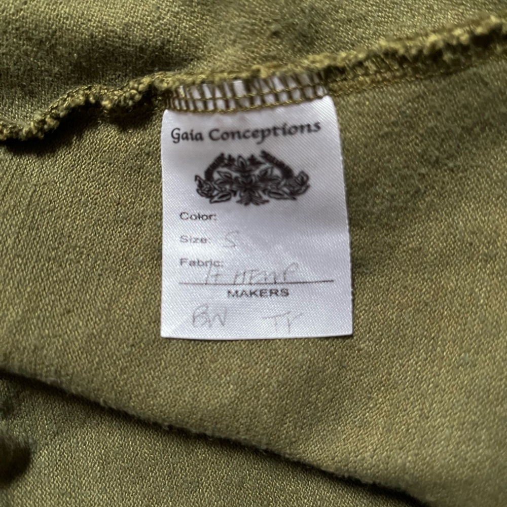 Gaia Conceptions heavy hemp cotton Mimosa below knee skirt with pockets NEW - Picture 13 of 16